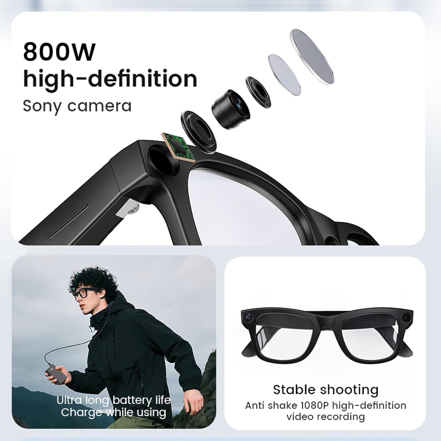 Lusby® AI Camera Glasses