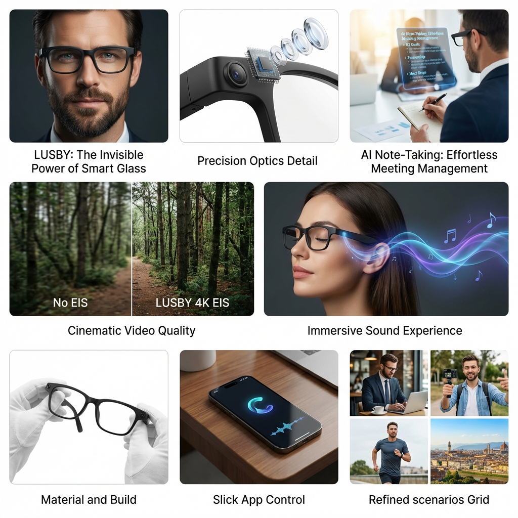 Lusby® AI Camera Glasses