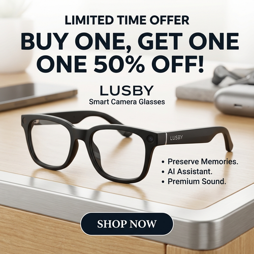 Lusby® AI Camera Glasses